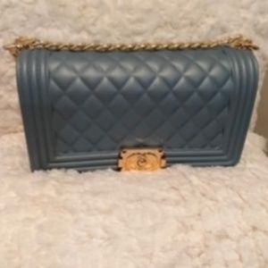 New Bluish Gray Jelly Handbag